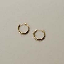 K10YG hoop pierced earrings