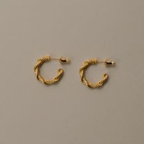 marine rope pierced earrings