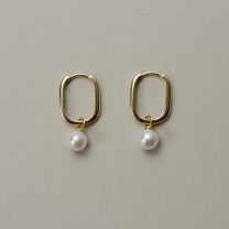 K10YG 2way AKOYA pearl pierced earrings