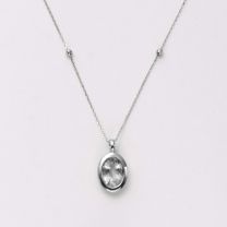 white quartz dew necklace